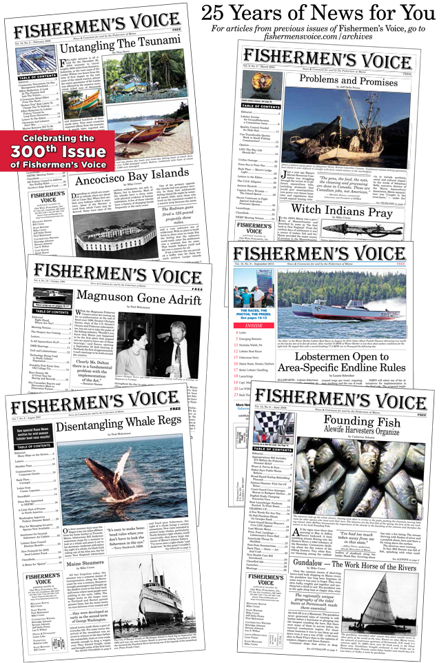 Covers of Back Issues of Fishermen's Voice Newspaper